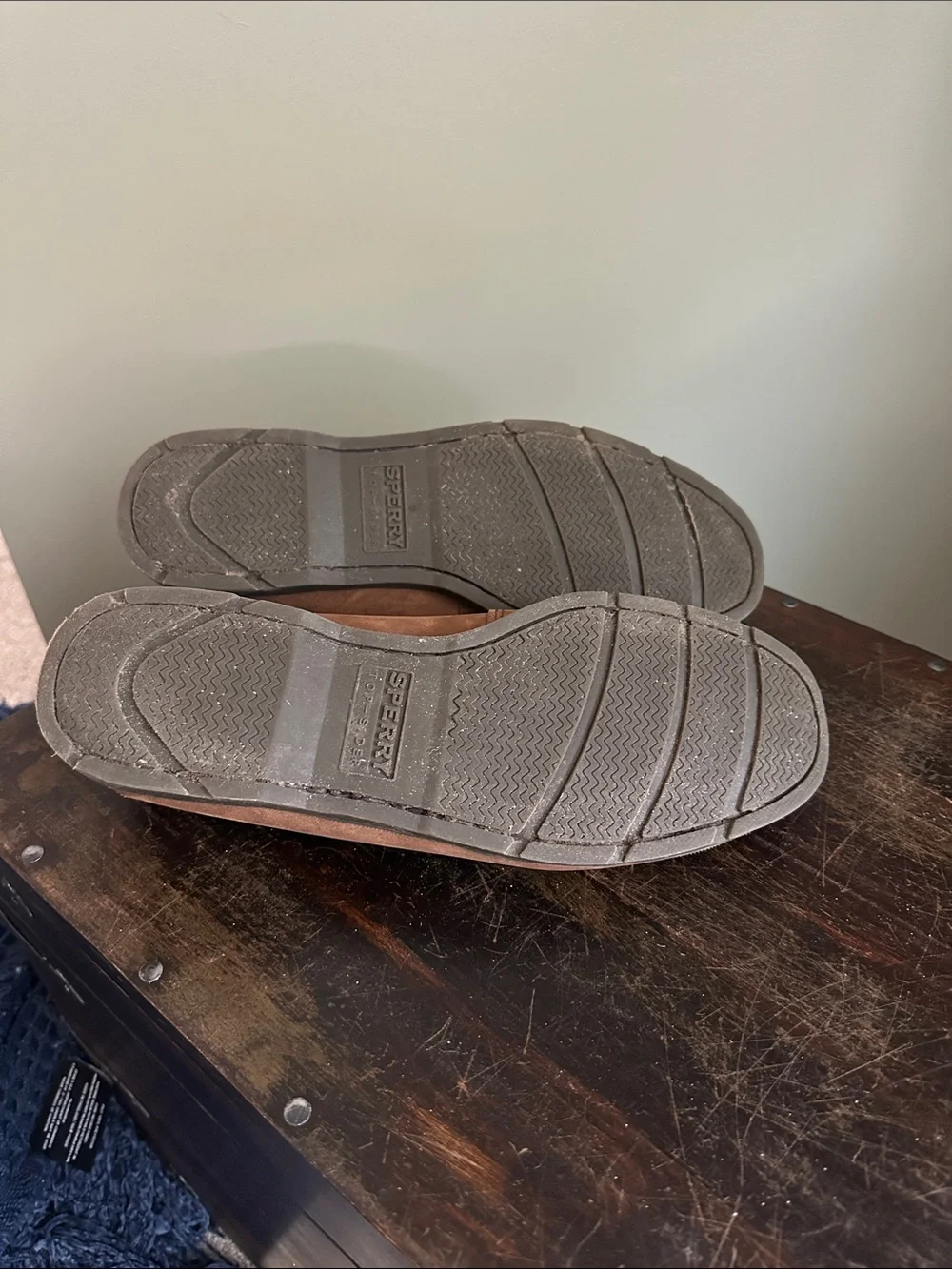 Sperry Two-Tone Brown Suede and Dark Brown Leather Deck Shoes